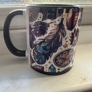 Colorful Feather Design Mug